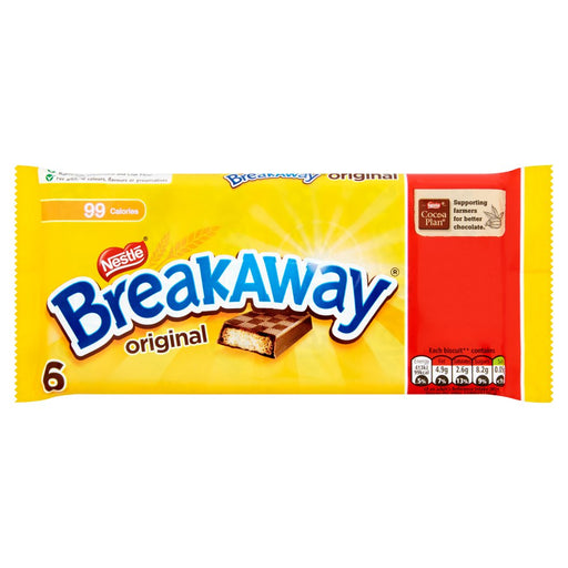 Breakaway Milk Chocolate Biscuit Bar 6 Pack