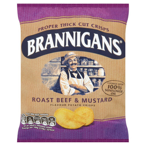 Brannigans Roast Beef & Mustard Potato Crisps
