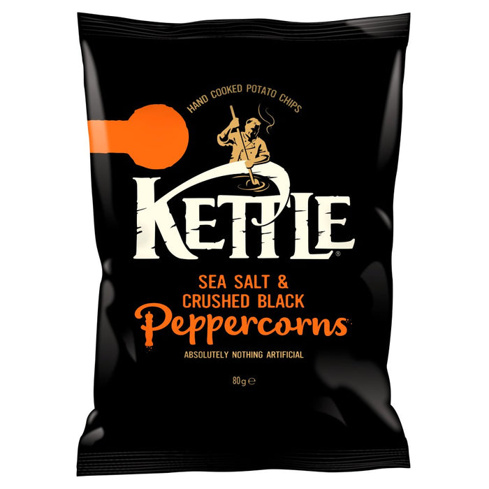 Kettle Sea Salt & Crushed Black Peppercorns PMP 80g (Box of 12)