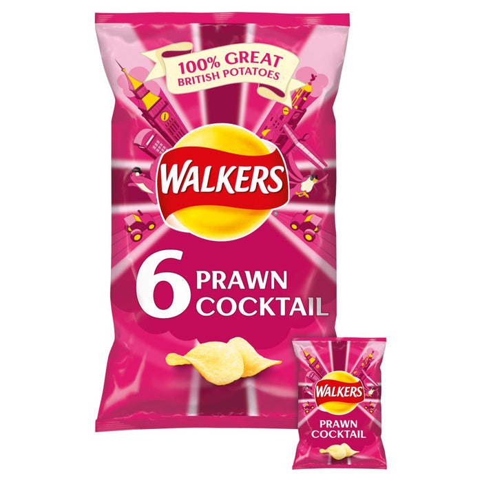 Walkers Prawn Cocktail Crisps (6x25g)