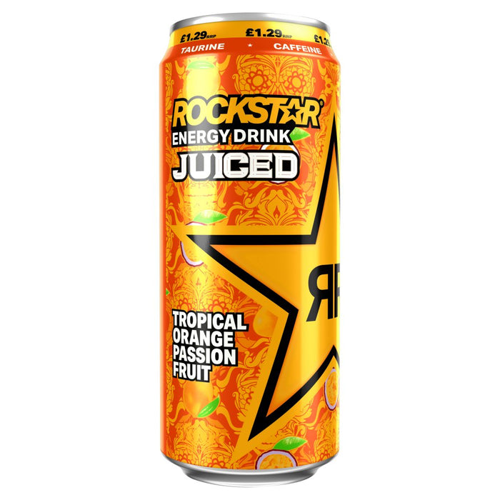 Rockstar Juiced Tropical Orange & Passion Fruit 500ml (Case of 12)