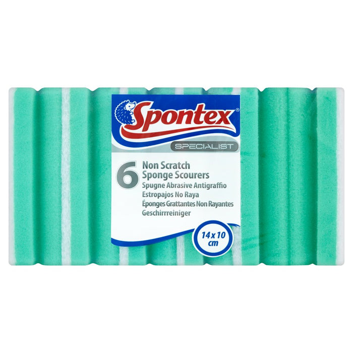 Spontex Specialist Non Scratch Sponge Scourers (Case of 6)