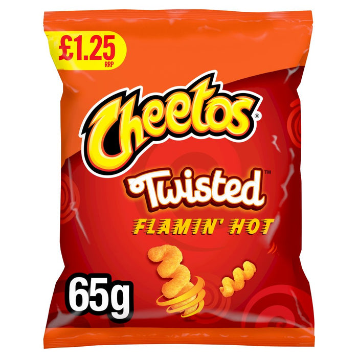 Cheetos Twisted Flamin' Hot Snacks, 65g (Box of 15)