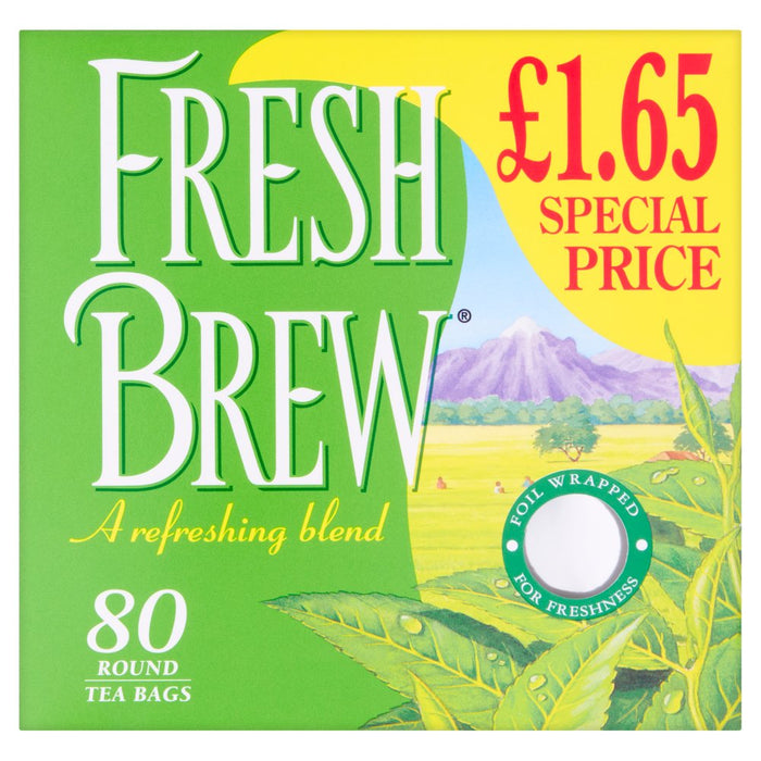 Fresh Brew 80 Round Tea Bags, 232g (Case of 6)