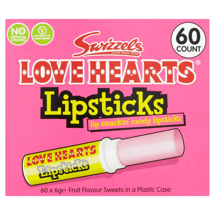 Swizzels Love Hearts Lipstick 60 Pieces