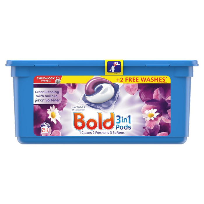 Bold Washing Liquid Capsules 25 Washes, Lavender & Camomile