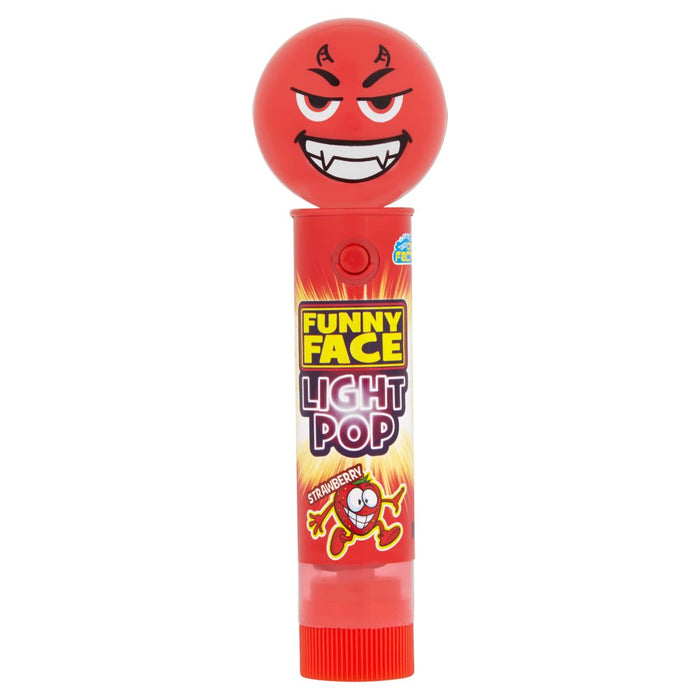 Crazy Candy Factory Funny Face Light Pop Strawberry 11g (Case of 12)