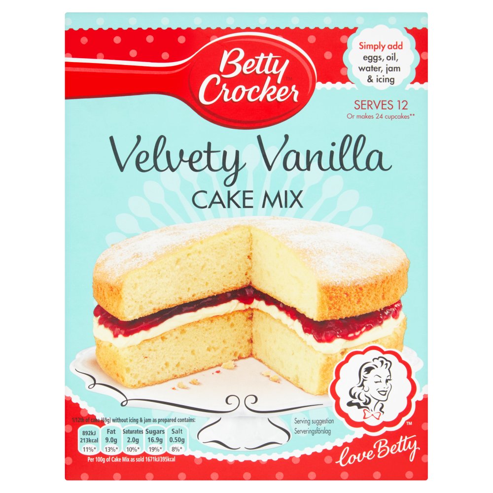 lektie tandlæge Række ud Betty Crocker Velvety Vanilla Cake Mix 425g — BritishGram.com