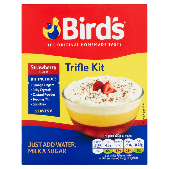 Bird's Strawberry Flavour Trifle Kit 141g (Case of 10)