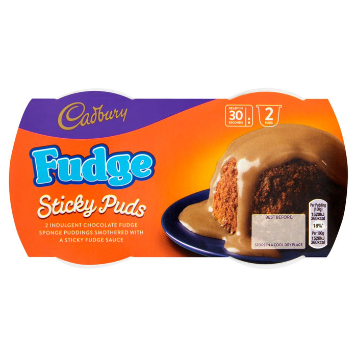 Cadbury Fudge Sticky Puds 2x95g (Case of 4)