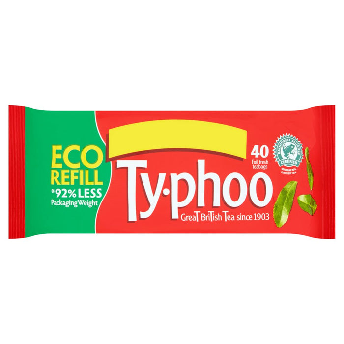 Typhoo 40 Foil Fresh Teabags PMP 116g (Box of 12)
