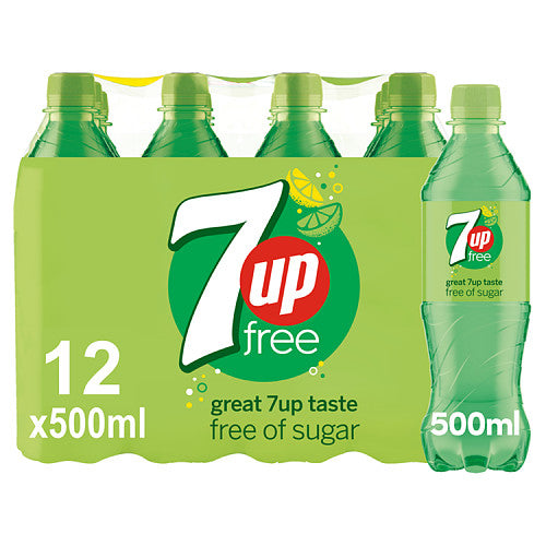 7UP Lemon & Lime Free of Sugar PMP 500ml (Case of 12)
