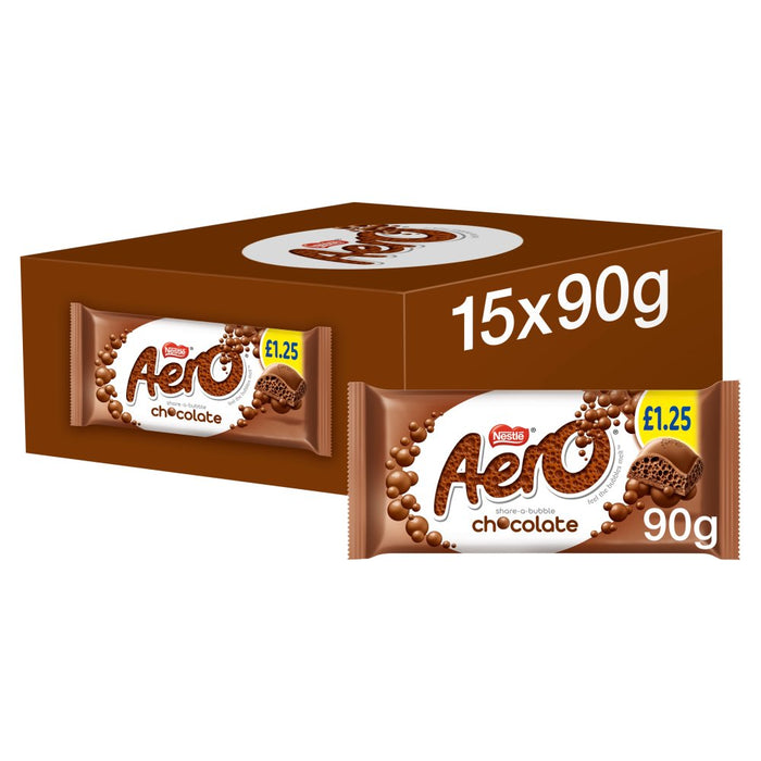 Aero Milk Chocolate Sharing Bar, 90g (Case of 15)