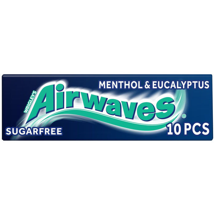 Airwaves Menthol & Eucalyptus Chewing Gum 10 Pieces (Case of 30)