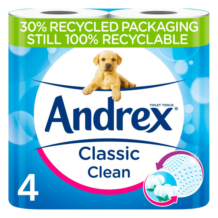Andrex Classic Clean Toilet Tissue 4 Rolls