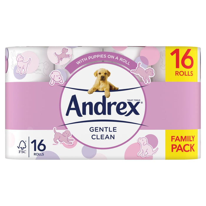 Andrex Gentle Clean Toilet Tissue 16 Roll