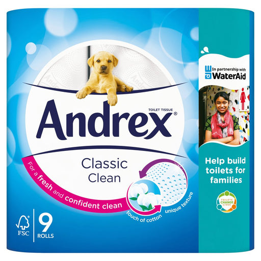Andrex Classic Clean 9 Toilet Rolls