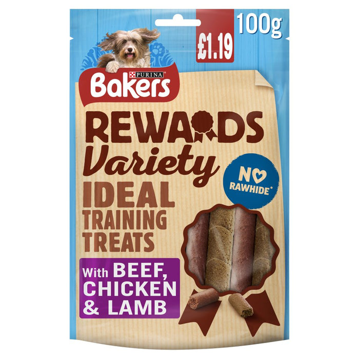 BAKERS Dog Treats Mixed Variety Rewards PMP 100g (Case of 8)