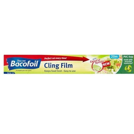 Bacofoil PVC Free Cling Film with Easy-Cut System 32.5cm x 20m