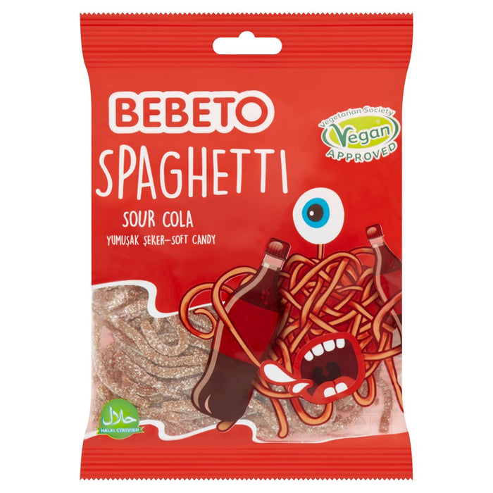 Bebeto Spaghetti Sour Cola Soft Candy 70g (Case of 20)