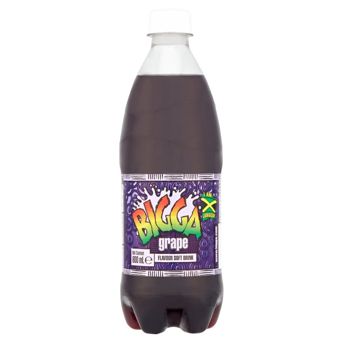 Bigga Grape Flavour Soft Drink, 600ml (Case of 12)