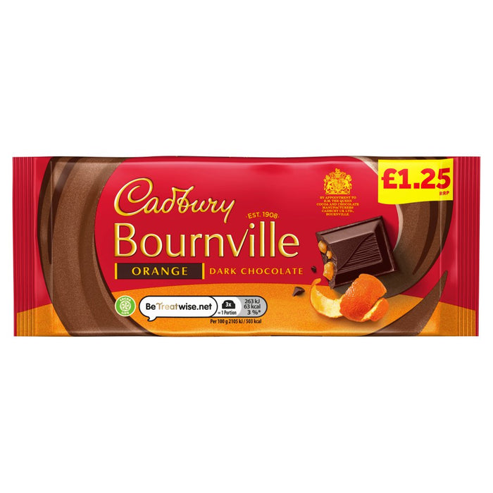 Cadbury Bournville Orange Dark Chocolate 100g (Box of 18)
