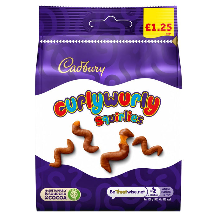 Cadbury Curly Wurly Squirlies Bag 95g (Case of 10)