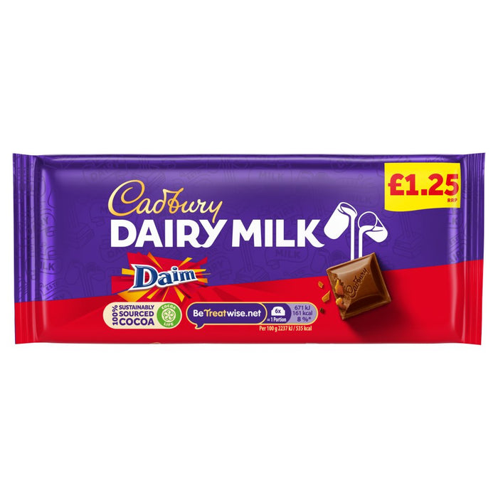 Cadbury Dairy Milk Daim 120g (Case of 18)