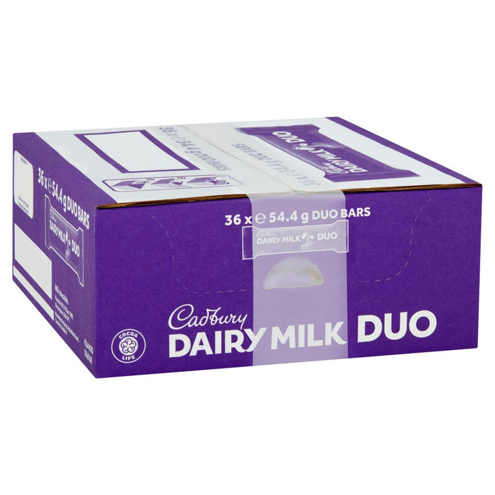 Cadbury Dairy Milk Duo Chocolate Bars 54.4g (Case of 36)