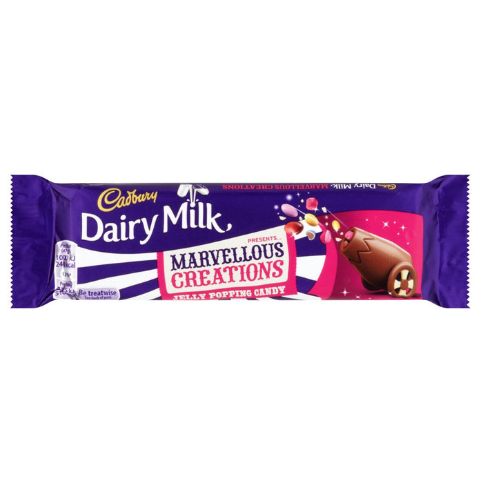 Cadbury Dairy Milk Marvellous Creations Jelly Popping Chocolate Bar PMP 47g (Case of 24)