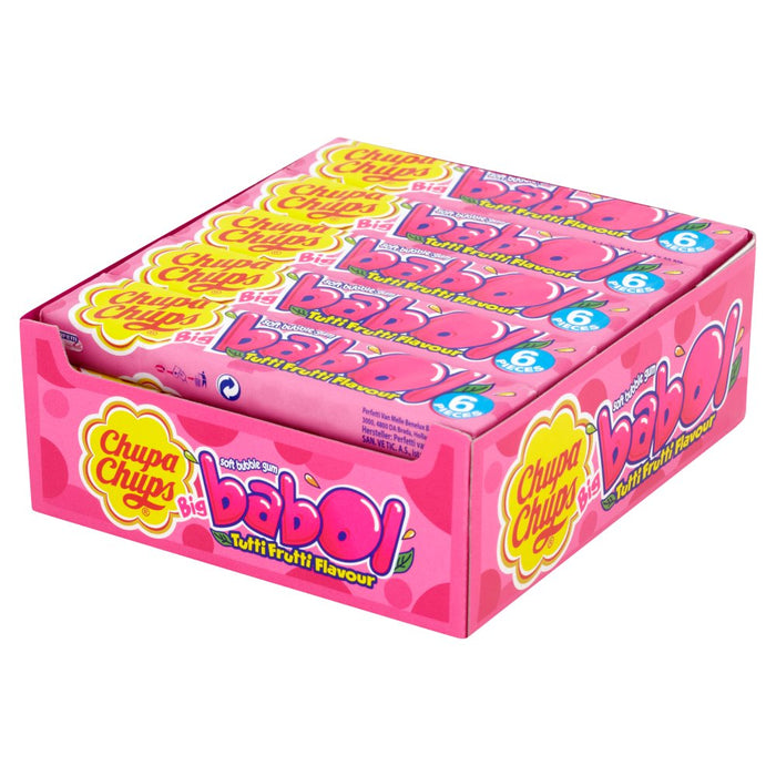 Chupa Chups Big Babol Tutti Frutti Flavour Soft Bubble Gum 6 Pieces  27.6g  (Case of 20)