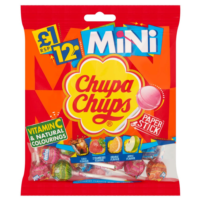 Chupa Chups Mini Assorted Flavour Mini Lollipops 72g (Case of 12)