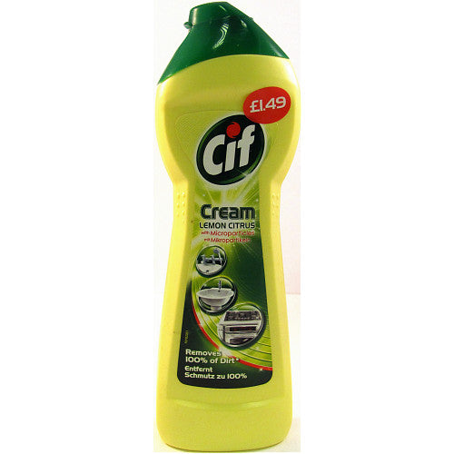 Cif Scouring Cream Lemon 500ml, Cleaning
