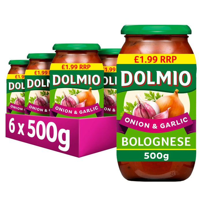 Dolmio Bolognese Onion & Garlic Pasta Sauce 500g (Case of 6)