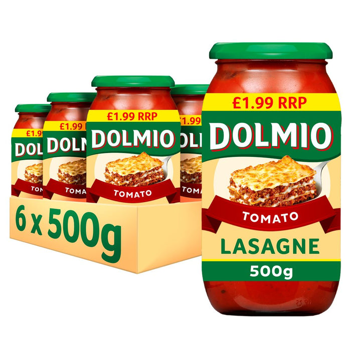 Dolmio Tomato Sauce for Lasagne, 500g (Case of 6)