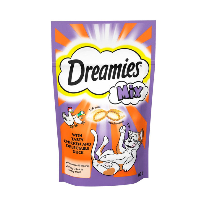 Dreamies Mix Cat Treat Biscuits with Chicken & Duck 60g (Case of 8)