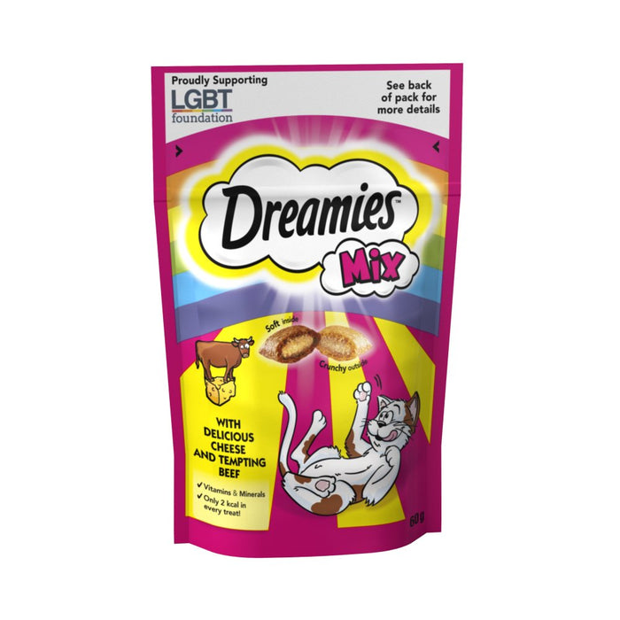 Dreamies Mix Cat Treat Biscuits with Cheese & Beef 60g (Case of 8)