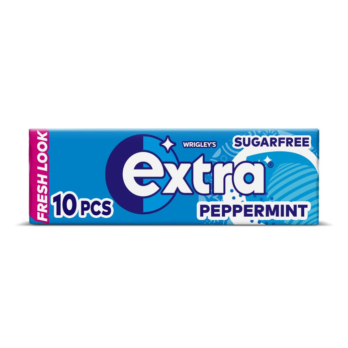 Extra Peppermint Chewing Gum Sugar Free 10 Pieces (Box of 30)