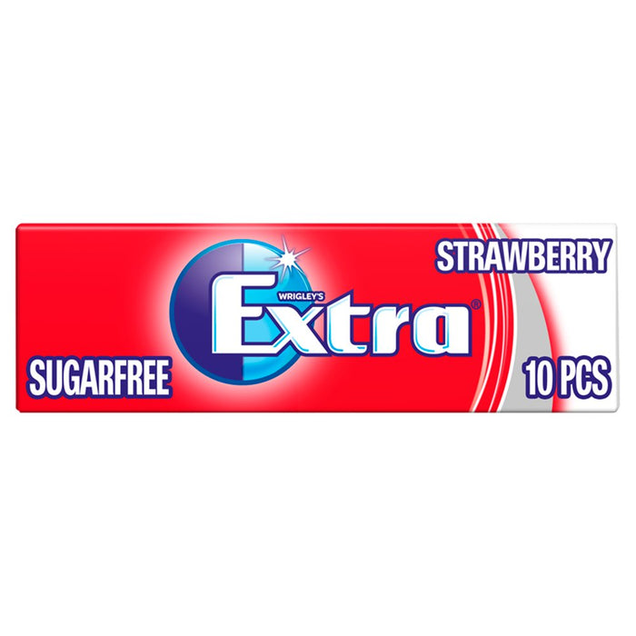 Extra Strawberry Chewing Gum Sugar Free 10 Pieces (Box of 30)