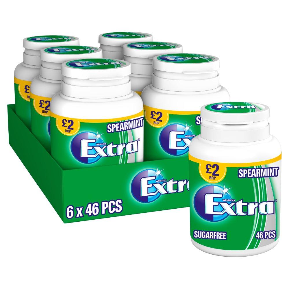 Extra Spearmint Sugarfree Chewing Gum Bottle 60 Pieces