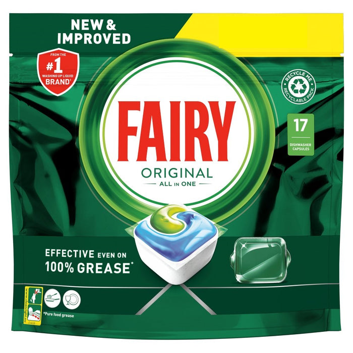 Fairy Original All In One Dishwasher Tablets 14 Capsules (Case of 6)