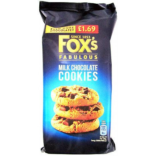 Foxs Milk Chocolate Chunk Cookie PMP, 180g (Box of 8)