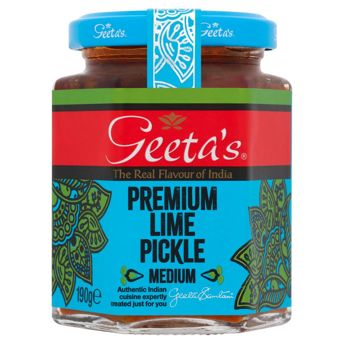 Geeta's Premium Lime Pickle Medium 190g (Case of 6)