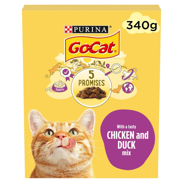 Go-Cat with a Tasty Chicken and Duck Mix 1+ Years 340g (Case of 6)