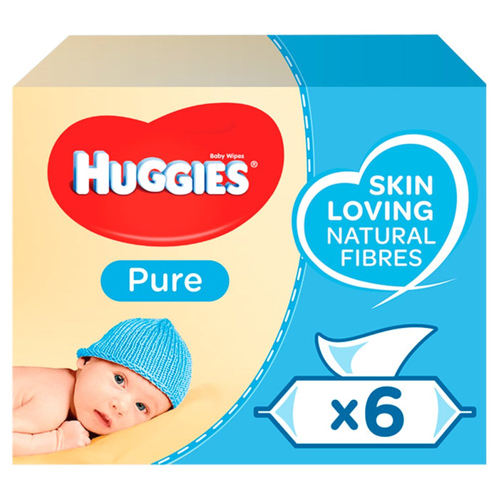 Huggies Pure Baby 56 Wipes PMP (6 Pack Total 336 Wipes)