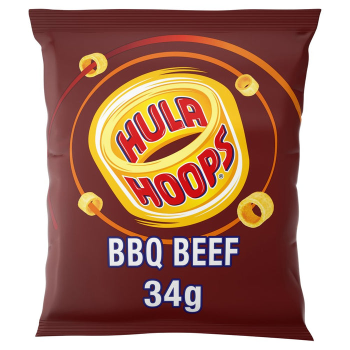 Hula Hoops BBQ Beef Crisps PMP 34g (Box of 32)