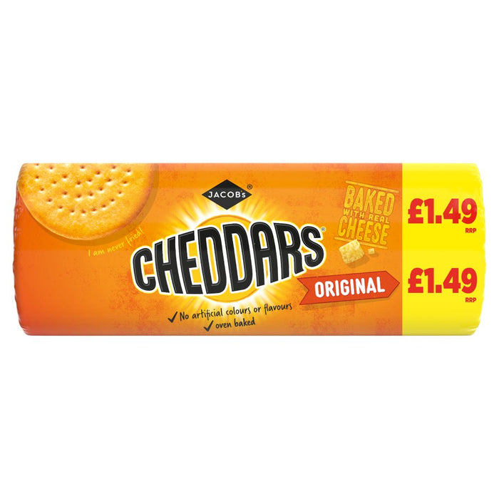 Jacob's Cheddars Original Crackers 150g (Box of 12)
