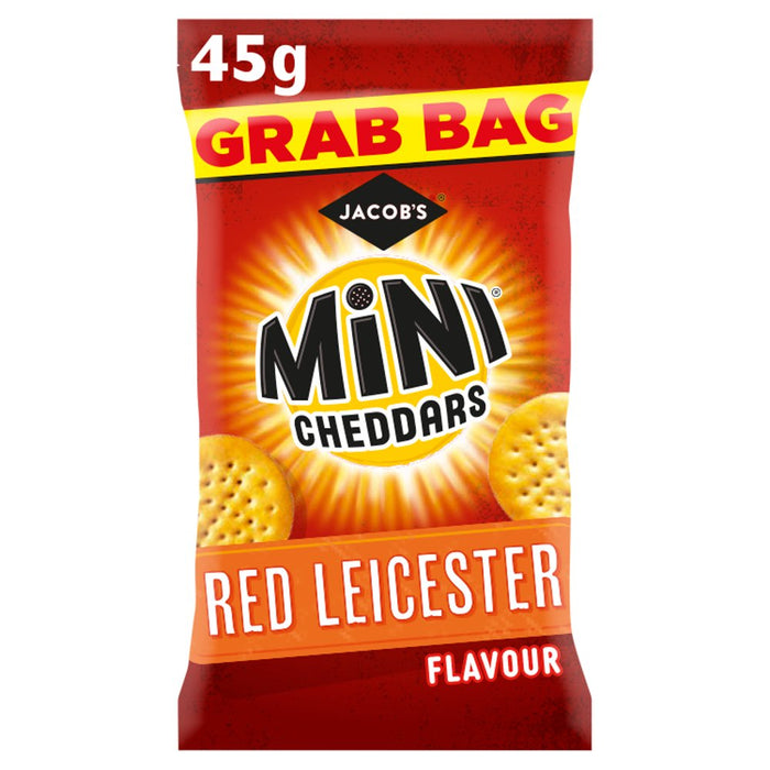 Jacob's Grab Bag Mini Cheddars Red Leicester Flavour 45g (Box of 30)