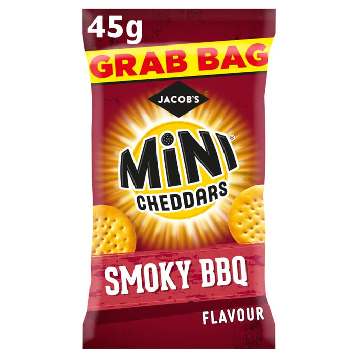 Jacob's Grab Bag Mini Cheddars Smoky BBQ Flavour 45g (Box of 30)