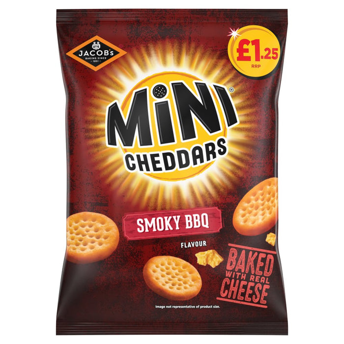 Jacob's Mini Cheddars Smoky BBQ Snacks 90g (Box of 15)